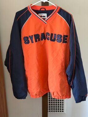 58 Sports Embroidered Syracuse University Pull-Over Jacket L